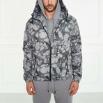 Men's Printed Rain Jacket Style 2 // Gray (L)