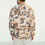 Men's Abstract Print Rain Jacket // Multicolor (XL)