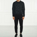 Men's Printed Sweatshirt Style 1 // Black (XL)
