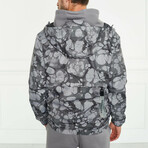 Men's Printed Rain Jacket Style 2 // Gray (L)