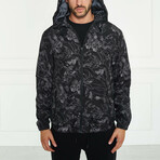 Men's Printed Rain Jacket Style 1 // Black (S)