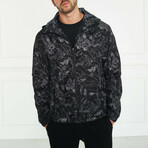 Men's Printed Rain Jacket Style 1 // Black (S)