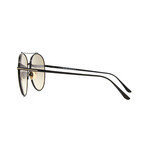Tom Ford // Men's FT0757S Aviator Sunglasses // Black + Gold Smoke Mirror