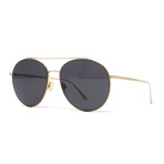 Tom Ford // Men's FT0757S Aviator Sunglasses // Gold + Gray