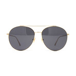 Tom Ford // Men's FT0757S Aviator Sunglasses // Gold + Gray