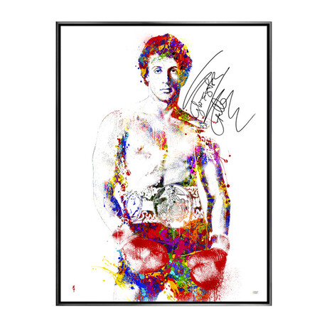 Sylvester Stallone Autographed Michael Ferrari Rocky 33"x43" Framed Canvas Giclée