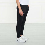 Men's Joggers + Ankle Snap Button // Black (2XL)