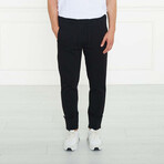 Men's Joggers + Ankle Snap Button // Black (2XL)