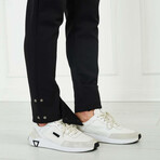 Men's Joggers + Ankle Snap Button // Black (2XL)