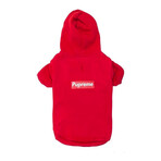 Pupreme Logo Hoodie // Red (Small)