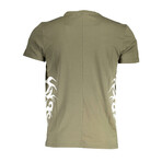 Men's Logo + Side Print T-shirt // Green (L)