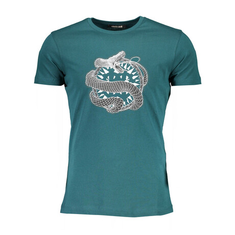 Men's Logo + Snake T-shirt // Style 3 // Green (S)