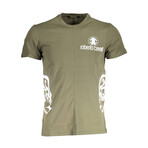 Men's Logo + Side Print T-shirt // Green (L)