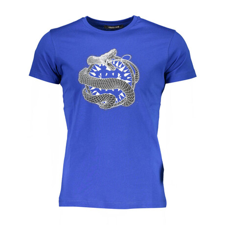 Men's Logo + Snake T-shirt // Style 3 // Blue (S)