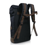 Rucksack Duffel Backpack // Black + Brown