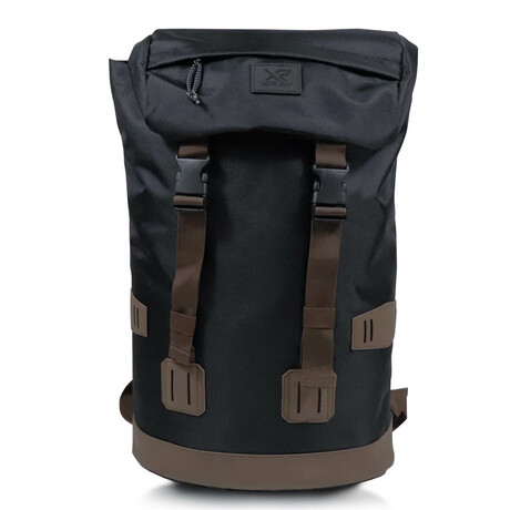 Rucksack Duffel Backpack // Black + Brown