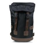 Rucksack Duffel Backpack // Black + Brown