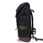 Rucksack Duffel Backpack // Black + Brown