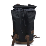 Rucksack Duffel Backpack // Black + Brown