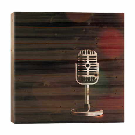 Retro Microphone IV by Tom Quartermaine (26"H x 26"W x 1.5"D)