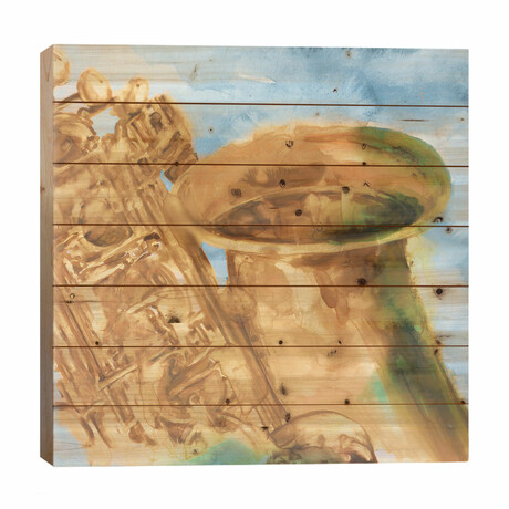 Musical Sax by Eva Watts (26"H x 26"W x 1.5"D)