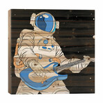 Astronaut guitarist by Art Mirano (26"H x 26"W x 1.5"D)