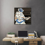 Astronaut guitarist by Art Mirano (26"H x 26"W x 1.5"D)