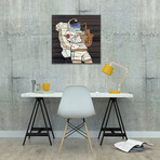 Astronaut Playing the saxophone. by Art Mirano (26"H x 26"W x 1.5"D)