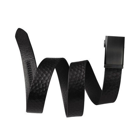 Caddy Leather Belt + Pinless Buckle // Black (Small // 28"-32" Waist)