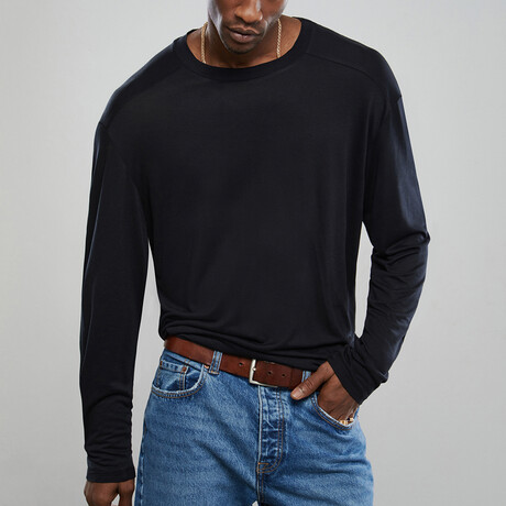 Brendan Long Sleeve T-shirt // Black (S)
