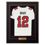 Tom Brady // Tampa Bay Buccaneers // Signed + Framed White Jersey