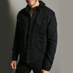 Fur Denim Jacket // Black (S)