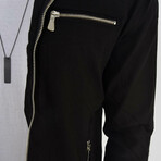 Seasonal Zipper Detail + Lined Premium Jacket // Black (XL)