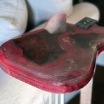 Cranberry and Redwood Fender Stratocaster Table