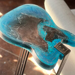 Blue and Silver Swirl Fender Telecaster Guitar Table