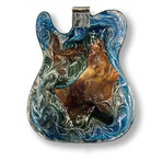 Blue and Silver Swirl Fender Telecaster Guitar Table