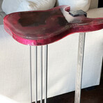 Cranberry and Redwood Fender Stratocaster Table