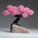The Eternal Love Tree // Custom Genuine Rose Quartz Clustered Gemstone Tree on Rose Quartz Matrix v.3