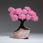 The Eternal Love Tree // Custom Genuine Rose Quartz Clustered Gemstone Tree on Rose Quartz Matrix v.5