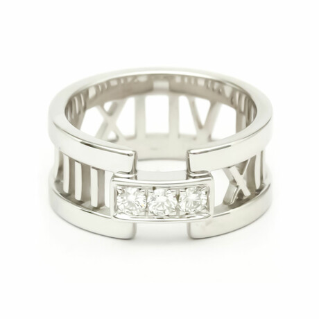 Tiffany & Co. // 18k White Gold Diamond Atlas Ring // Ring Size: 6 // Pre-Owned