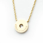 Tiffany & Co. // 18k Rose Gold Circle Diamond Pendant Necklace // 16.1" // Pre-Owned