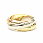 Cartier // 18k White Gold + 18k Rose Gold + 18k Yellow Gold Trinity Ring // Ring Size: 6 // Pre-Owned