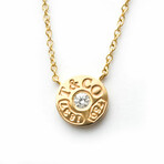 Tiffany & Co. // 18k Rose Gold Circle Diamond Pendant Necklace // 16.1" // Pre-Owned