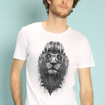 Lion Rider T-Shirt // White (Small)