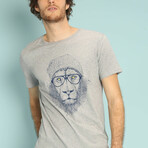 Cool Lion T-Shirt // Gray (Small)