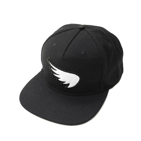 Embroidered Wing Patch Snapback // Black