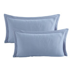 Quilted Sham // Set of 2 // Blue (Queen)
