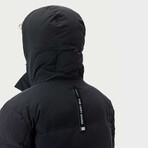 The Very Warm // Unisex Quilted Pullover // Black (L)