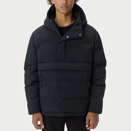 The Very Warm // Unisex Quilted Pullover // Black (XS)