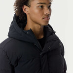 The Very Warm // Unisex Quilted Pullover // Black (L)